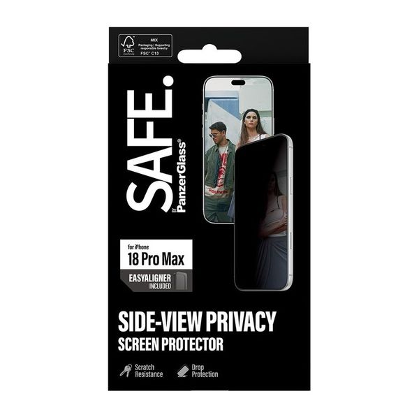 SAFE by PanzerGlass Protection d'écran Privacy Ultra-Wide Fit avec applicateur Apple iPhone 18 Pro Max