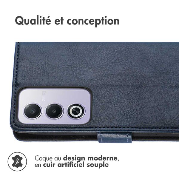 imoshion Étui de télephone portefeuille de luxe Oppo A80 5G - Bleu foncé