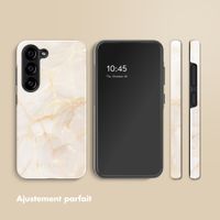 Selencia Coque arrière Vivid Samsung Galaxy S23 - Golden Beige Marble