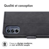 imoshion Étui de télephone portefeuille de luxe Motorola Moto G62 - Noir