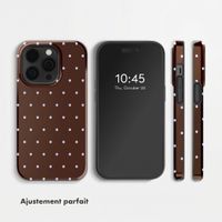 Selencia Coque arrière Vivid Apple iPhone 14 Pro - Happy Dots Chocolate