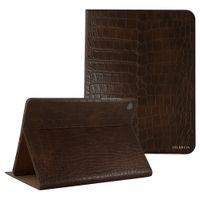 Selencia Coque Croco Samsung Galaxy Tab A11 Plus / A9 Plus - Choco Brown
