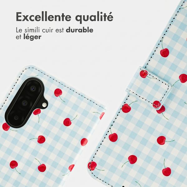 imoshion Étui de télephone portefeuille Design Samsung Galaxy A17 (5G) / (4G) - Cherry Check