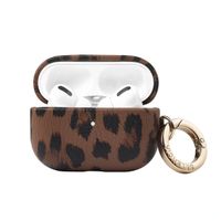 Selencia Coque Sabi motif panthère  Apple Airpods Pro / Pro 2 - Mocha Brown