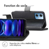 imoshion Étui de télephone portefeuille de luxe Xiaomi Redmi Note 12 - Noir