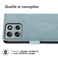 imoshion Étui de télephone portefeuille de luxe Motorola Moto G86 Power - Bleu clair