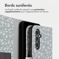 imoshion Étui de télephone portefeuille Design Samsung Galaxy A54 (5G) - Smoke Green Flowers