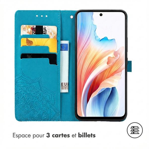 imoshion Etui de télephone Mandala Oppo A79 - Turquoise