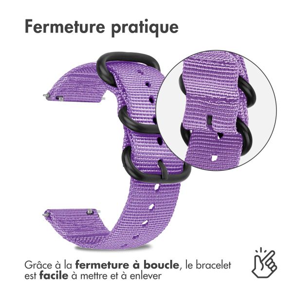 imoshion Bracelet robuste en nylon  - Connexion universelle 22 mm - Violet