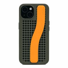 Callbuddy Coque avec strap Apple iPhone 17e / 16e / 15 / 14 / 13 - Camo Orange