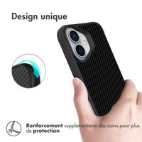 imoshion Rugged Hybrid Carbon Case Apple iPhone 16 - Noir