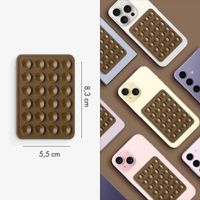 Selencia Pack de 2 Supports de téléphone à ventouse - Choco Brown