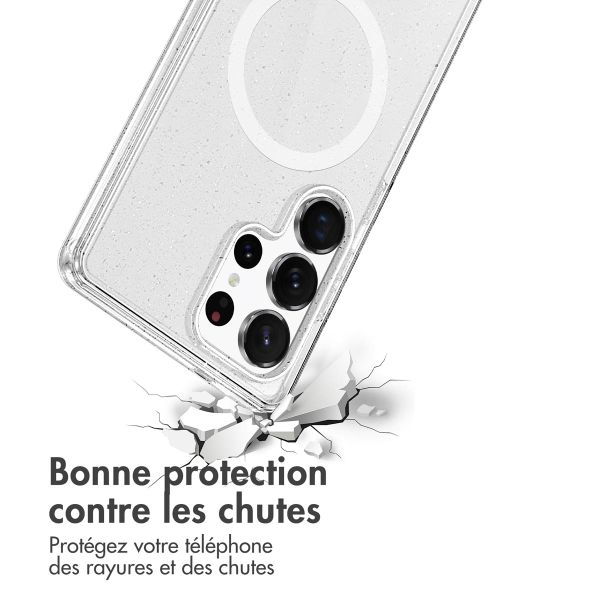 imoshion Coque Pailletée avec MagSafe Samsung Galaxy S24 Ultra - Paillettes Transparent