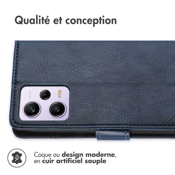 imoshion Étui de télephone portefeuille de luxe Xiaomi Redmi Note 12 Pro (5G) - Bleu foncé