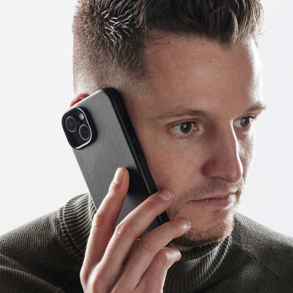 Accezz Coque arrière en cuir avec MagSafe Apple iPhone 14 Pro Max - Onyx Black