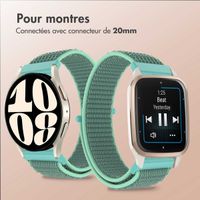 imoshion Bracelet en nylon avec fermeture velcro Samsung Galaxy Watch 7 40/44 mm - Vert menthe