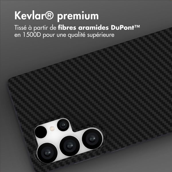 Accezz Coque Kevlar® MagSafe Samsung Galaxy S25 Ultra - Noir