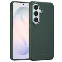 Accezz Coque arrière en cuir avec MagSafe Samsung Galaxy S26 - Cedar Green