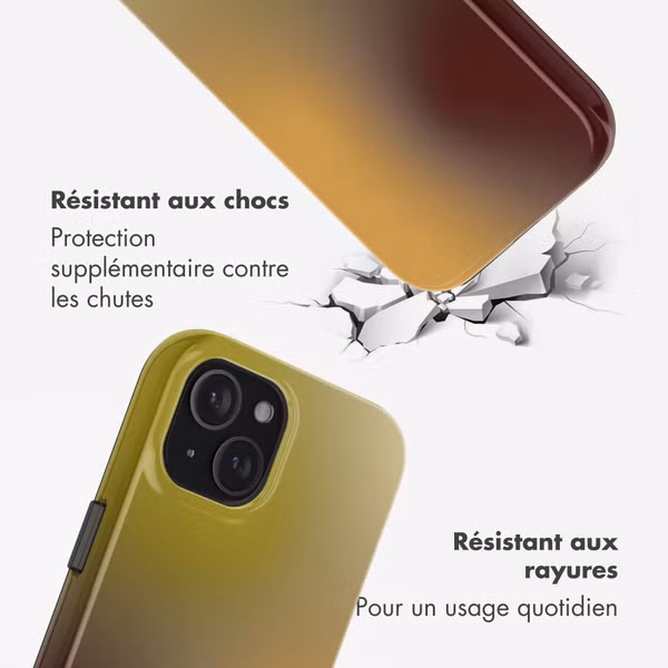 Selencia Coque arrière Vivid avec MagSafe Apple iPhone 15 - Gradient Olive Dust
