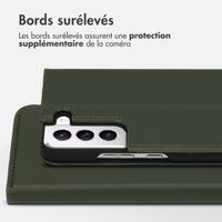 Accezz Étui de télephone Slim Folio en cuir de qualité supérieure Samsung Galaxy S22 Plus - Vert