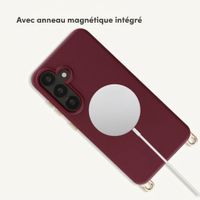 Selencia Coque arrière Rivièra avec MagSafe avec crochets amovibles Samsung Galaxy S25 / S24 - Bold Burgundy