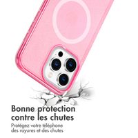 imoshion Coque Pailletée avec MagSafe Apple iPhone 15 Pro Max - Paillettes Rose