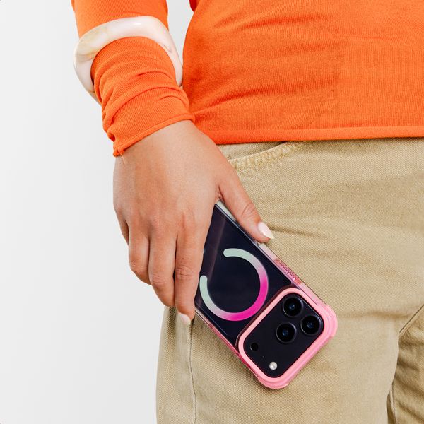 Selencia Coque arrière MagSafe Gradient Apple iPhone 16 Pro Max - Rose / Bleu