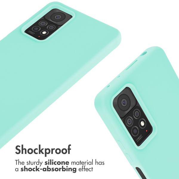 imoshion Coque en silicone avec cordon Xiaomi Redmi Note 11 Pro - Vert menthe