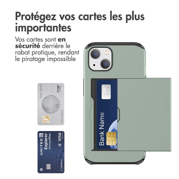 imoshion Coque arrière avec porte-cartes Apple iPhone 14 - Vert foncé
