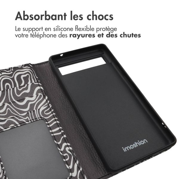 imoshion Étui de télephone portefeuille Design Google Pixel 6a - Black And White