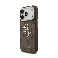 Guess Coque 4G Metal Logo Backcover Apple iPhone 18 Pro Max / 17 Pro Max - Marron