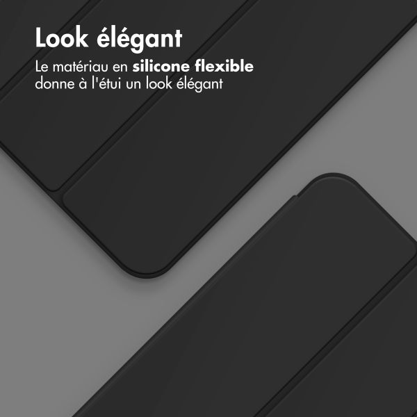 Accezz Coque tablette portefeuille Smart Silicone Apple iPad Air 11 pouces (2026) M4 / (2025) M3 / (2024) M2 / Air 5 (2022) / Air 4 (2020) - Noir