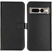 Selencia Étui portefeuille en cuir véritable Google Pixel 7 Pro - Noir
