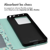 imoshion Étui de télephone portefeuille Design Xiaomi Redmi Note 13 Pro (5G) / Poco X6 - Blue Flowers
