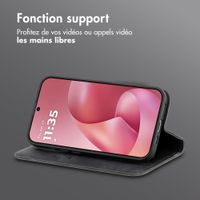 imoshion Étui de téléphone portefeuille Slim Motorola Moto G57 Power - Noir