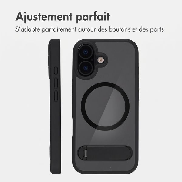 Accezz Coque arrière Hold avec MagSafe Apple iPhone 16 - Black