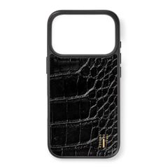 iDeal of Sweden Coque MagSafe en cuir végétalien Apple iPhone 17 Pro Max - Black Croco