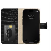 iDeal of Sweden Magnet Wallet+ Étui portefeuille Apple iPhone 16 - Black Croco