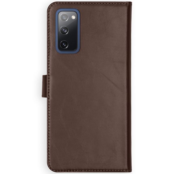 Selencia Étui portefeuille en cuir véritable Samsung Galaxy S20 FE - Marron