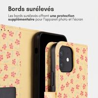 imoshion Étui de télephone portefeuille Design Apple iPhone 12 (Pro) - Sunny Yellow Petite Flowers