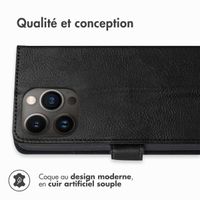 imoshion Étui de télephone portefeuille de luxe Apple iPhone 13 Pro - Noir