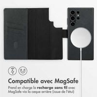 Accezz Étui de télephone portefeuille en cuir 2-en-1 avec MagSafe Samsung Galaxy S24 Ultra - Onyx Black