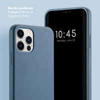 Selencia Coque avec dragonne de luxe Apple iPhone 12 (Pro) - Bleu