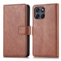 imoshion Étui de télephone portefeuille de luxe Motorola Moto G77 - Marron