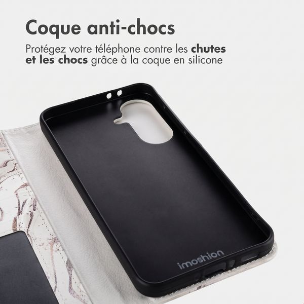 imoshion Étui de télephone portefeuille Design Samsung Galaxy A37 (5G) - Sandy Marble