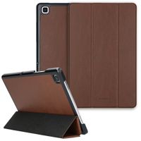 Selencia Coque en cuir vegan Nuria Trifold Book Samsung Galaxy Tab A7 - Marron