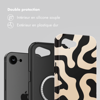 Selencia Coque arrière Vivid avec MagSafe Apple iPhone 17e / 16e - Art Wave Black