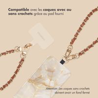 imoshion Ensemble de cordons de téléphone en cuir PU – Marron