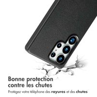 Accezz Coque arrière en cuir avec MagSafe Samsung Galaxy S25 Ultra - Onyx Black