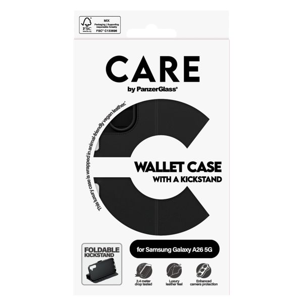 CARE by PanzerGlass Feature Wallet Case w. Kickstand avec MagSafe Samsung Galaxy A26 - Noir